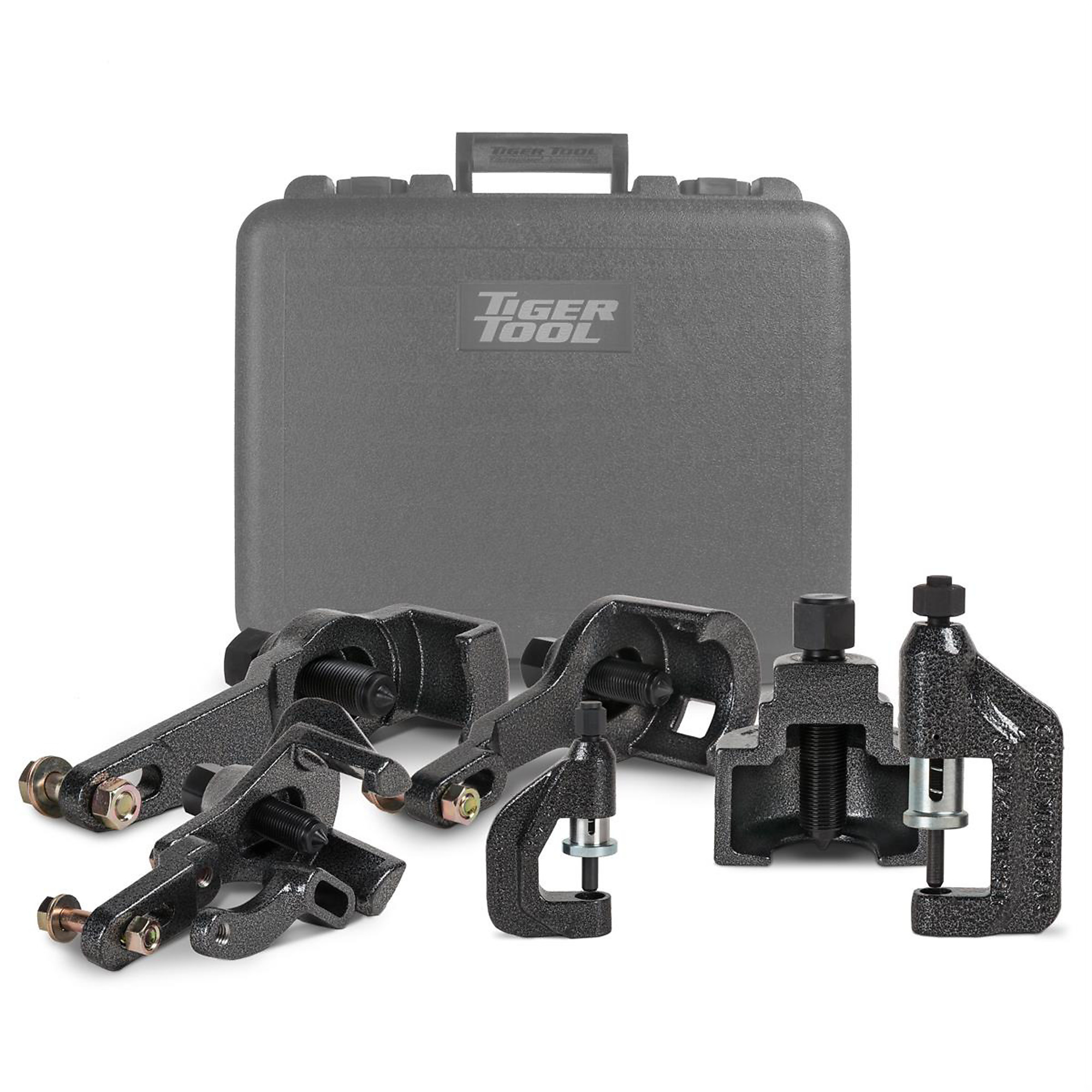 Tiger Tool Slack Adjuster Service Kit — Includes Manual and Automatic Self-Adjusting Pullers, Brake Clevis Pin Press, Rod Pin Press, Model# TIG20602
